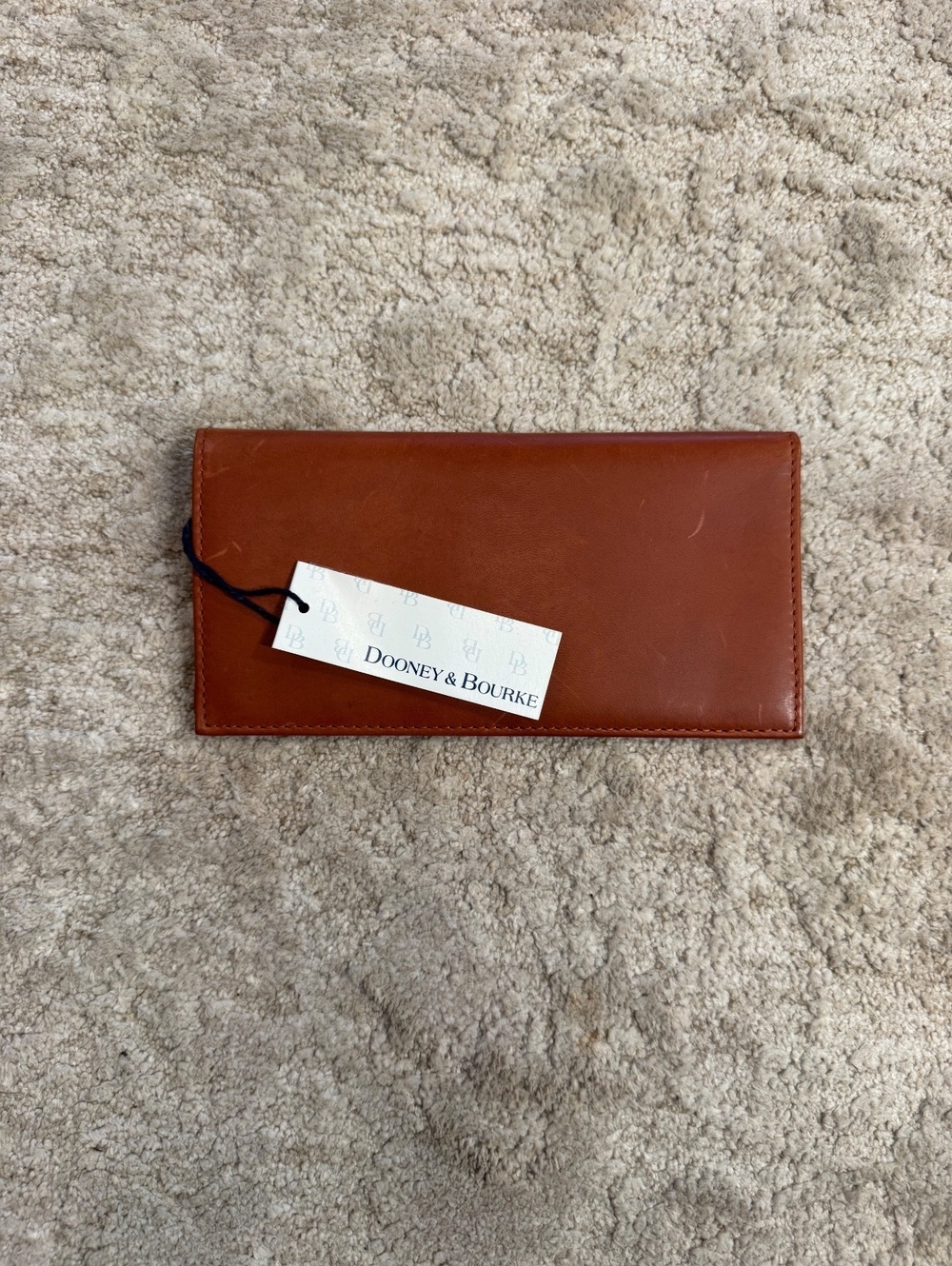 Vintage Dooney & Bourke Leather Checkbook Travel Document Holder 6W501 BL NWT